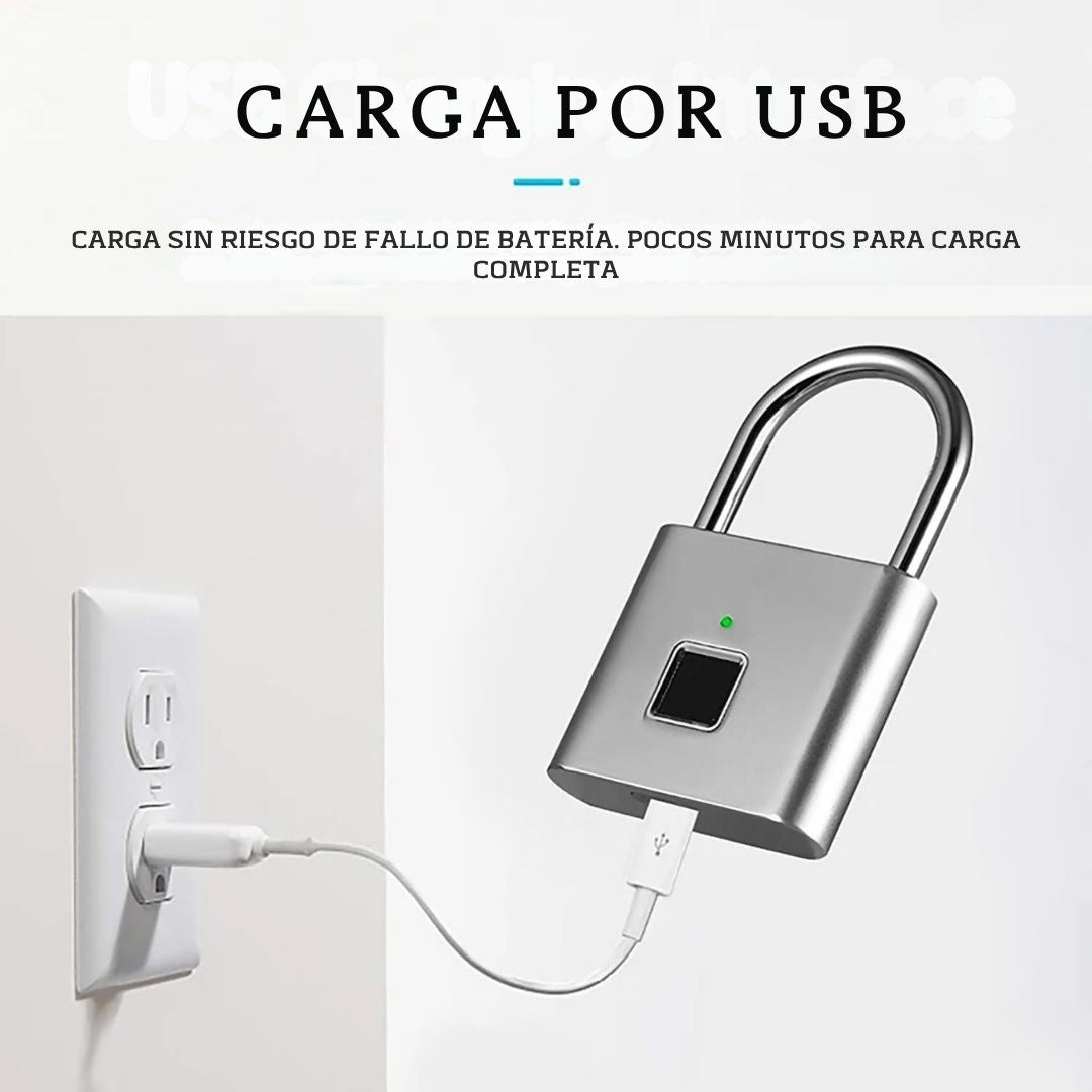 Candado Con Desbloqueo Por Huella Dactilar
